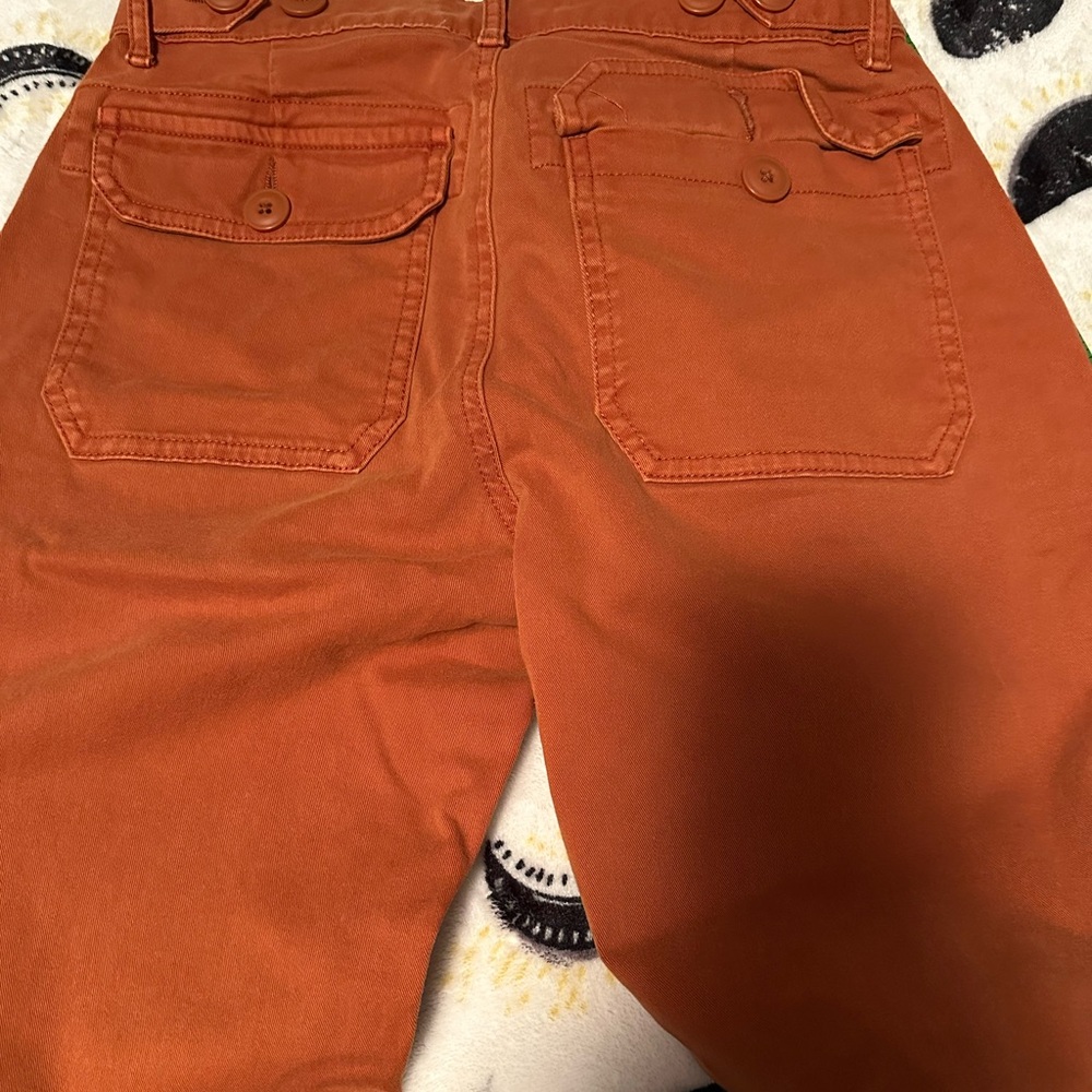 Lucky brand sz 00/24 burnt orange with blue stripe pants